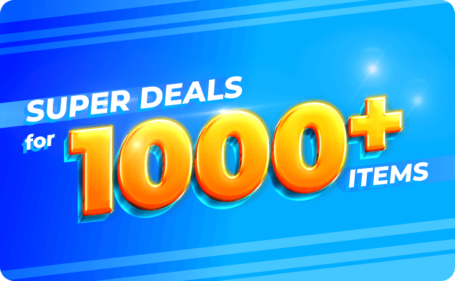 Super Deals for 1000+ items